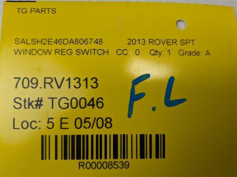 10-13 LAND ROVER RANGE ROVER SPORT FRONT LEFT DOOR WINDOW REGULATOR SWITCH OEM