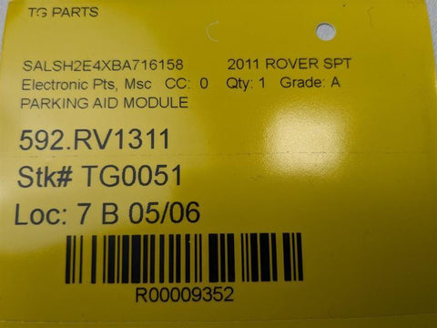 10-13 LAND ROVER RANGE ROVER SPORT PARKING AID COMPUTER CONTROL MODULE UNIT OEM