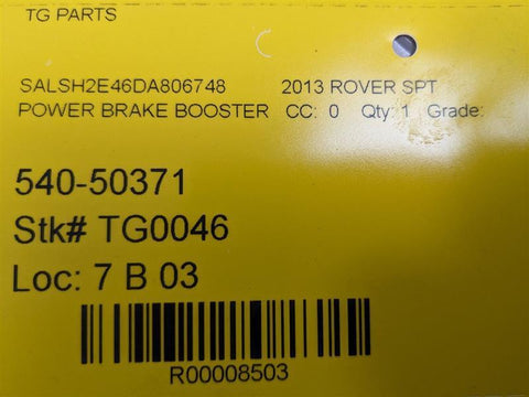 10-13 LAND ROVER RANGE ROVER SPORT POWER BRAKE BOOSTER ASSEMBLY AH222B195AC OEM