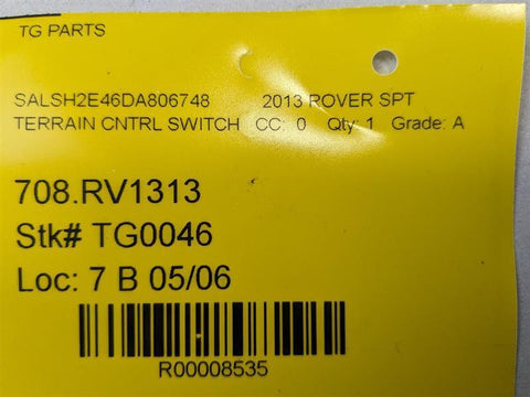 10-13 LAND ROVER RANGE ROVER SPORT TERRAIN CONTROL PANEL TRIM CH3214B596BC OEM