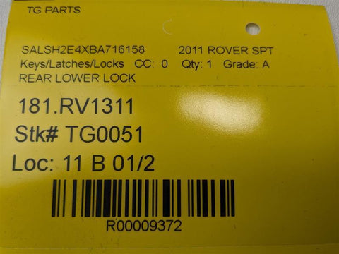 10-13 LR RANGE ROVER SPORT REAR TAILGATE LIFTGATE LOWER LATCH LOCK ACTUATOR OEM