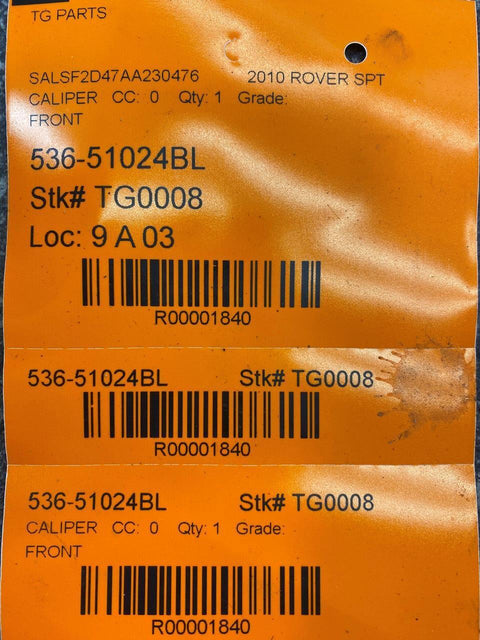 2010-2013 LAND ROVER RANGE ROVER SPORT FRONT LEFT DRIVER SIDE BRAKE CALIPER OEM