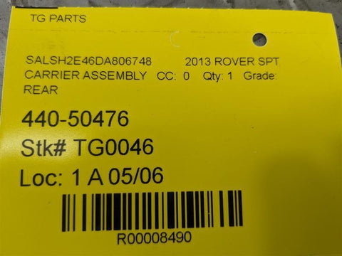 10-13 LAND ROVER RANGE ROVER SPORT REAR DIFFERENTIAL AXLE CARRIER ASSEMBLY OEM